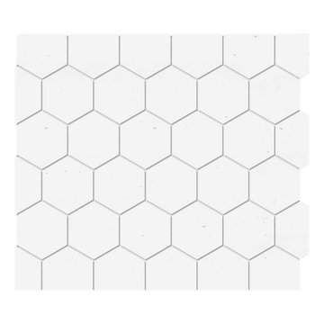 White Hexagon Marble Mosaics