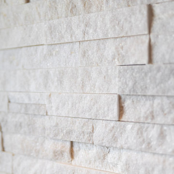 White Ledger Stone - Bathroom Wall