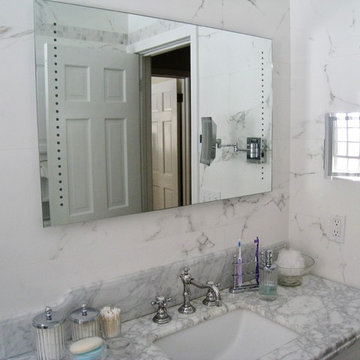 White marble bathroom, Vernon, CT