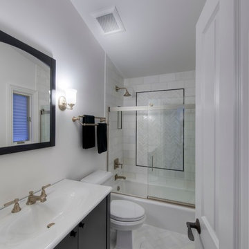White Marble Guest Bath - Oakbrook Re-Model