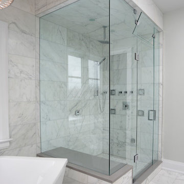 White Marble Shower