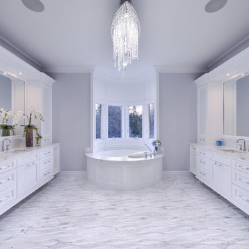 White Master Bathroom