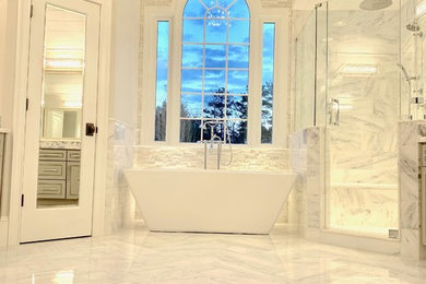 White Master Bathroom