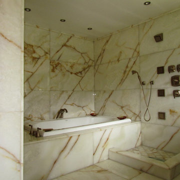 White Onyx Master Bathroom