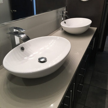 White Porcelain Vessel Bathroom Sink - TP-V07W