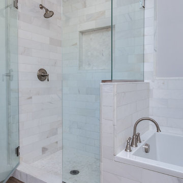 White Shaker Style Bathroom Renovation Project Denver Colorado