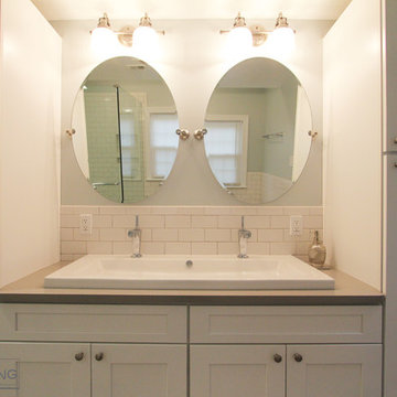White Shaker Style Double Vanity