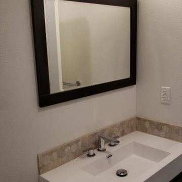 White Sink Installation after Remodeling