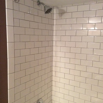 White Subway Tile Shower