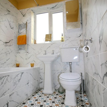 White Traditional Bathroom - Victorian Terraced House in Cumbria