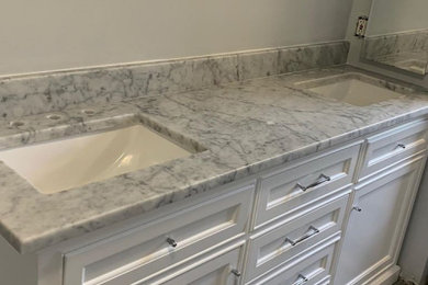 White Vanity | Italian Carrara Marble