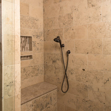 19 - Industrial Rustic Transitional Master Bathroom Shower