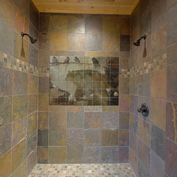 Wildlife Tile Mural in Shower
