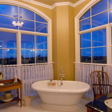 Window frame in master bath