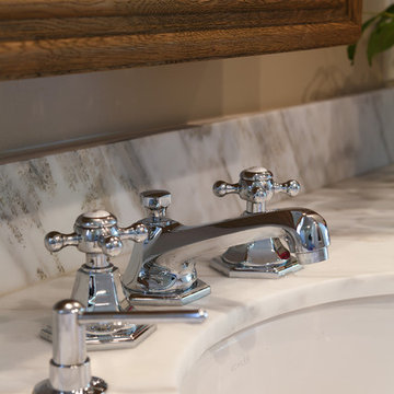 Windsor Terrace: Marble and sink detail by Kimball Starr Interior Design