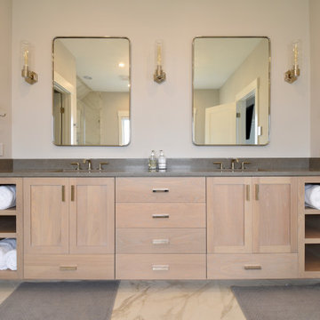 Wire Brushed White Oak Vanity, Milford CT