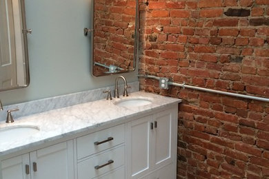 Inspiration for an industrial bathroom remodel in Columbus