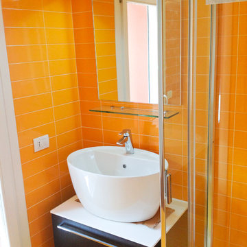 Yellow sunny bathroom