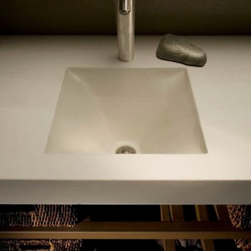 Zen Contemporary Powder Bath Concrete Sink by Gore Design Co.