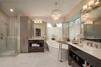 Inspiration for a contemporary bathroom remodel in Houston