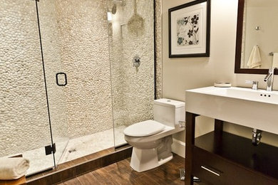 サンタバーバラにあるコンテンポラリースタイルのおしゃれな浴室の写真