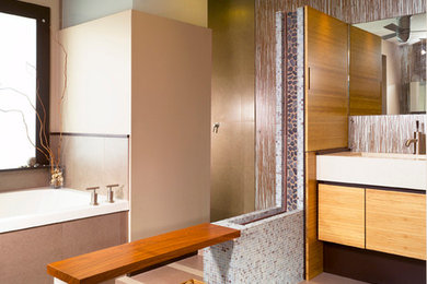 Design ideas for a modern bathroom in Atlanta.