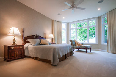 Example of a large classic bedroom design in Other