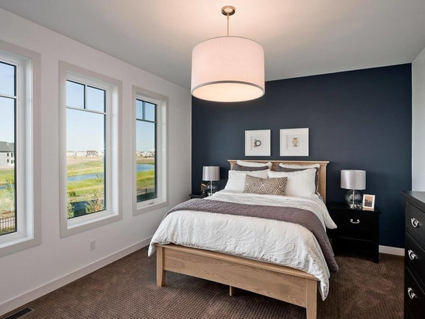 Transitional Bedroom by Lisa Clark Design