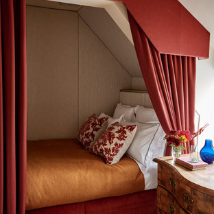 Design ideas for a small traditional guest bedroom in Wiltshire with carpet and beige floors.