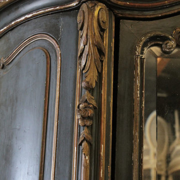 19th Century Louis XV Style French Polychromed Armoire