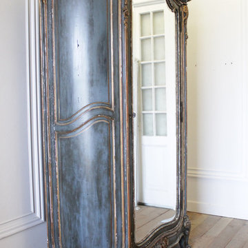 19th Century Louis XV Style French Polychromed Armoire