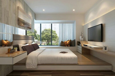 Design ideas for a modern bedroom in Singapore.