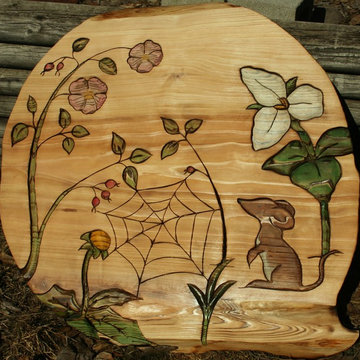 2019 Sculpture - Mouse and Spiderweb - art piece