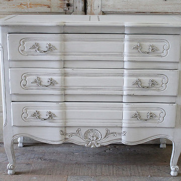 20th Century Country French Style Painted Three-Drawer Commode