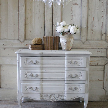 20th Century Country French Style Painted Three-Drawer Commode