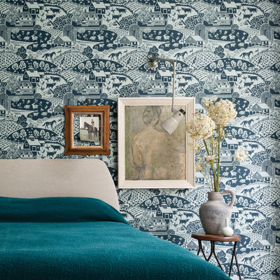 Eclectic Bedroom by Farrow & Ball