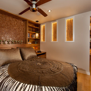 A contemporary style bedroom