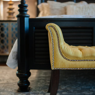 Example of an eclectic bedroom design in Orlando
