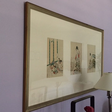 A tryptic of antique Japanese prints