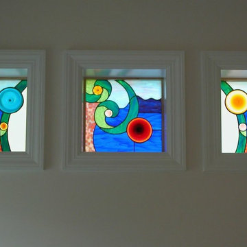 Abstract Clerestory Panels in Baby's Room