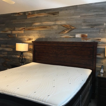 Accent wall in the master bedroom