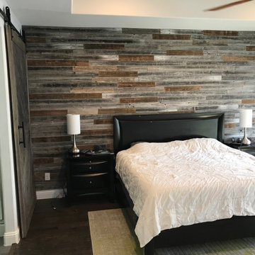 Accent Walls- Master Bedroom Rustic Shiplap Wall
