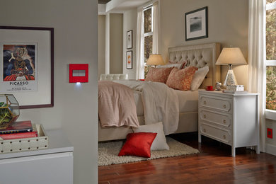 adorne® Paddle Switches in Magnesium in Red 2-Gang Wall Plate