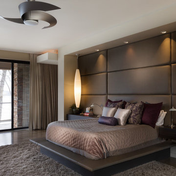 Alexander Modern Homes Project AMH-A : Modern Master Bedroom With Fabric Wall He