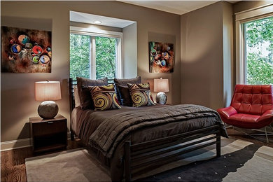 Photo of a contemporary bedroom in Charlotte.
