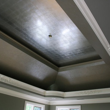 Aluminum Leafed Ceiling,Scumbled Glazing