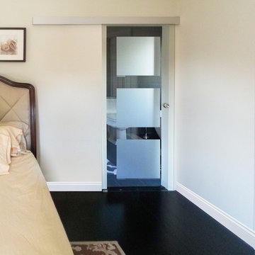 Amazing Etched Sliding Glass Barn Doors