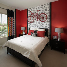 Tan And Red Bedrooms
