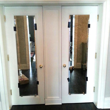 Antiqued Mirror Closet Doors