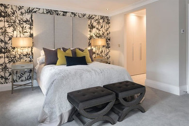 Inspiration for a contemporary bedroom in Cheshire.